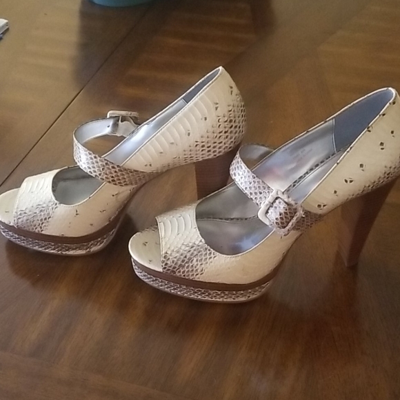 Calvin Klein Kaycie Snake Heels - Picture 2 of 3